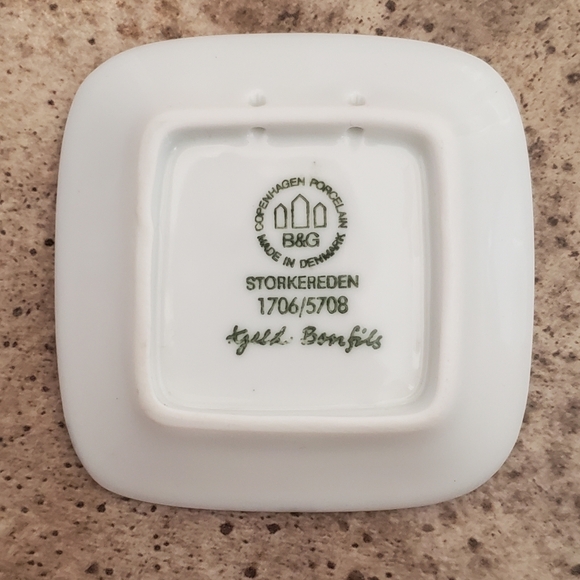 B&G Copenhagen Denmark Storkereden Mini Plate Kjeld Bonfils 1706/5708 Stork Nes - Picture 2 of 3